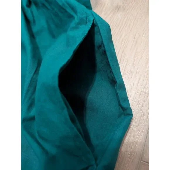 LikeMary Harem Jumpsuit Pants XL 1XL Boho Festival Yoga Cotton Pockets Teal BNWT - Picture 13 of 15